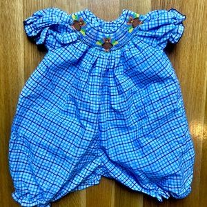 Smocked Thanksgiving Turkey Long Bubble